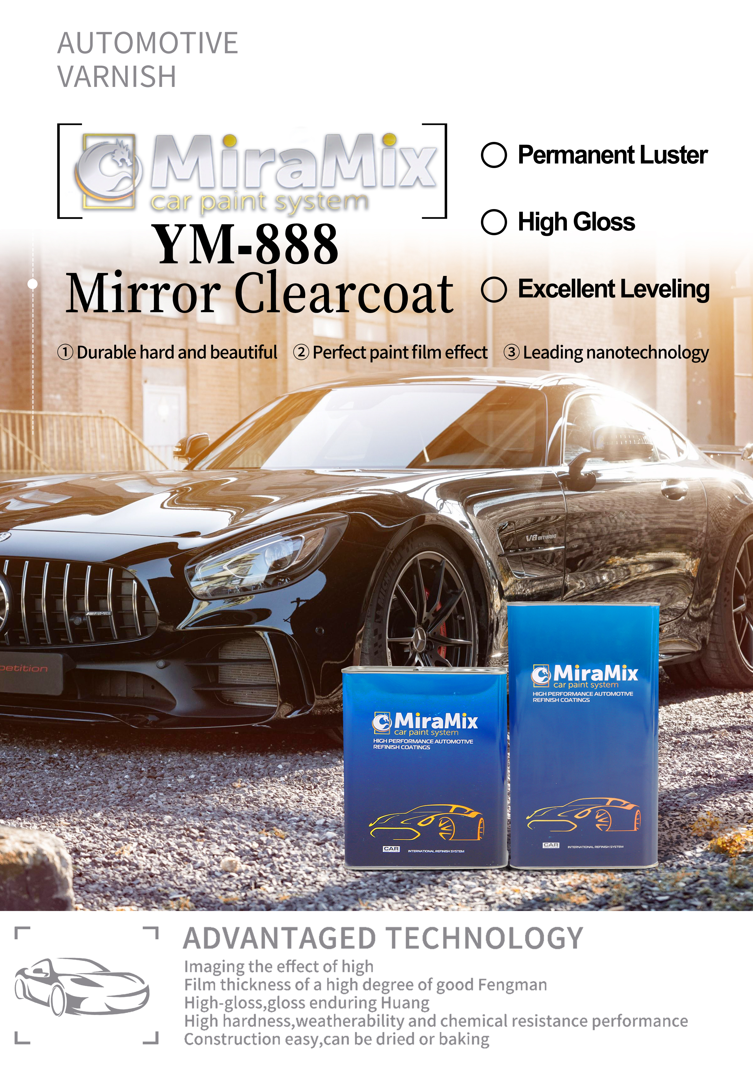 YM-888Mirror ClearCoat Miramix