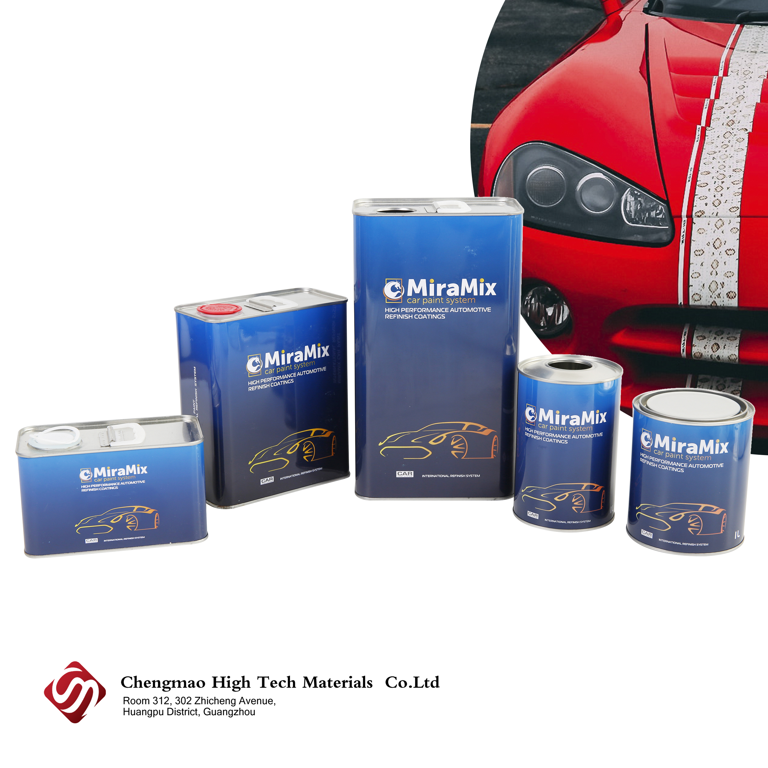 Varizante acrílico automotriz Estándar endurecedor seco CAR REFINISO CABA transparente Solvente delgada para pintura automática de 1k 2k