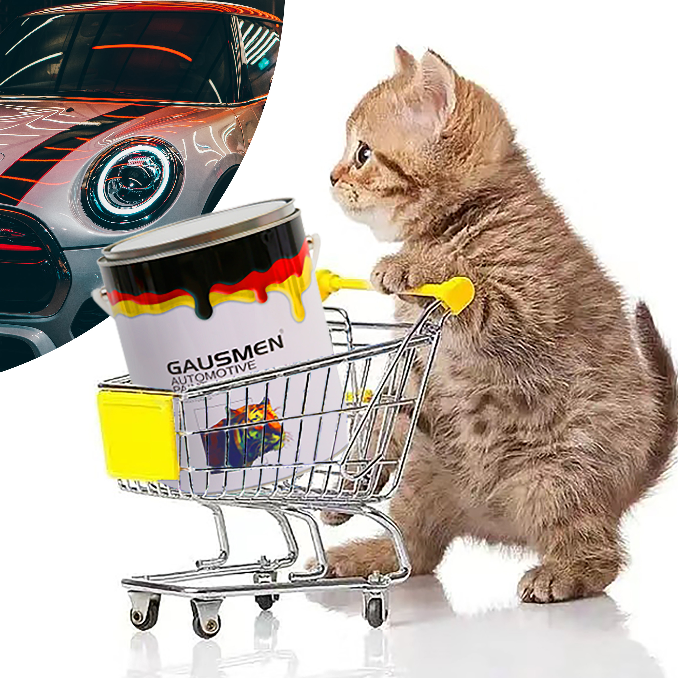 Pintura automotriz de capa transparente 